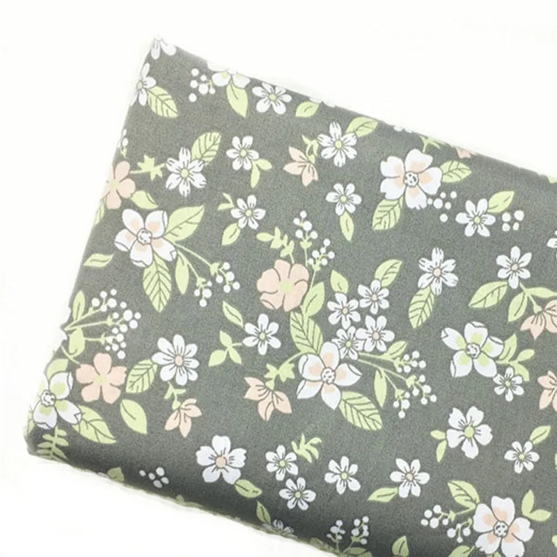 160 см ширина изящная по всей поверхности серый зеленый лист цветы и квадрат