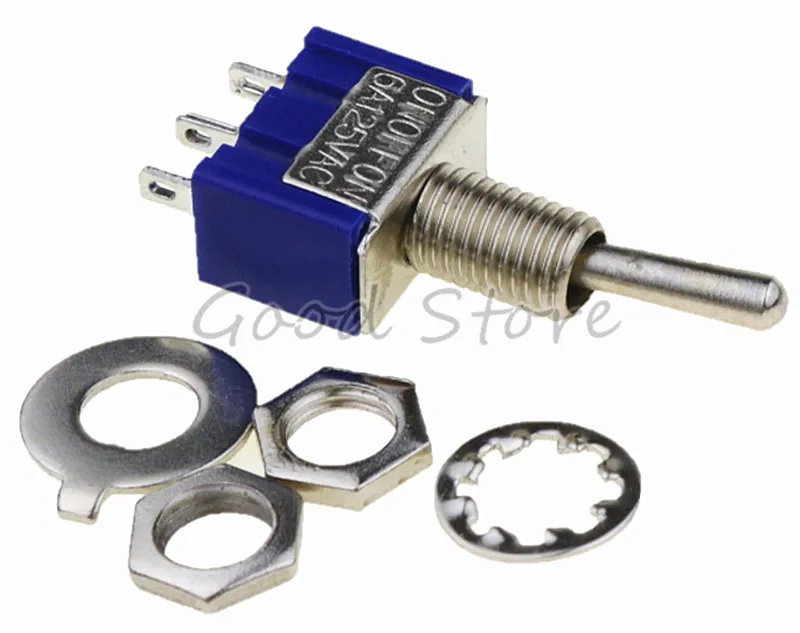 10 шт темно-синий ON-OFF-ON MTS-103 3 Pin Position переключатель AC 125V/6A 250V/3A SL | Обустройство дома