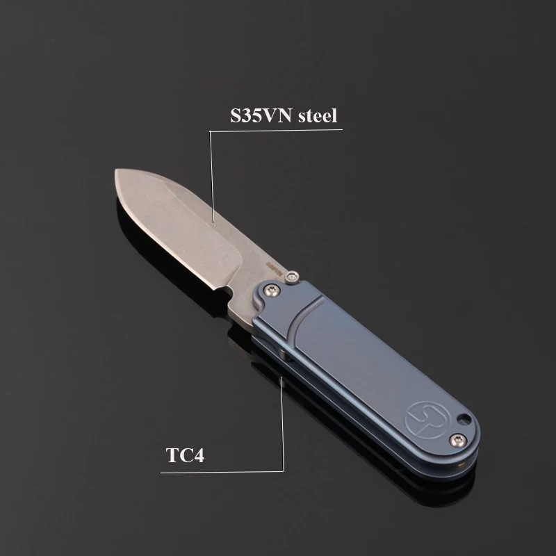 S35VN порошок стальной нож лезвие EDC Фруктовый нож Мини быстро открывающийся складной нож 2 вида цветов