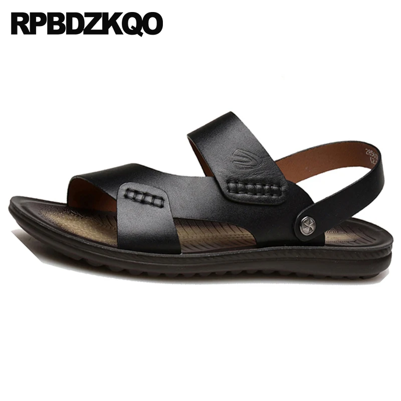 мода коричневый обувь повседневная слайды кроссовки Мужские сандалии 2018 летние