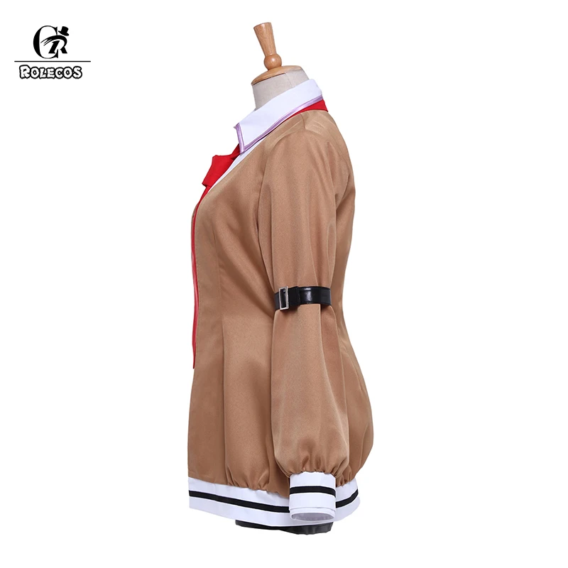 ROLECOS Steins Gate Zero Аниме Косплей Kurisu Makise Костюм женский костюм полный комплект (пальто