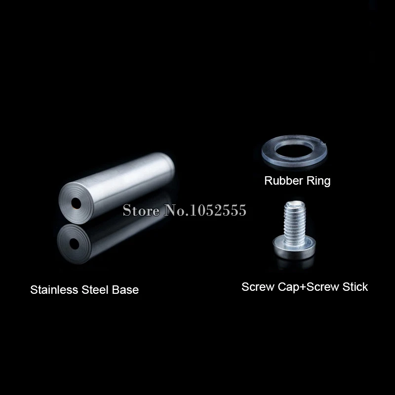 1000PCS/LOT Stainless Steel Hollow Glass Standoffs Pins 19*100mm Acrylic Advertisement Billboard Nails Barrel Screws Decoration |