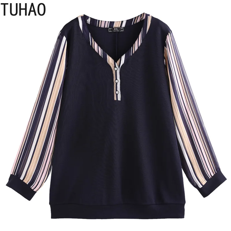

2019 Spring Clothing Woman Plus Size 10XL 8XL 6XL Women Knit Blouses Vintage Women's Office Lady Blouse Loose Knit Shirt Tops MS
