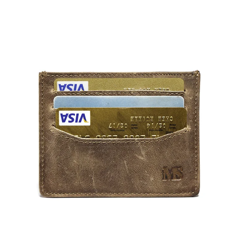 Мужской винтажный кожаный кошелек MS K837 деловой Повседневный держатель для