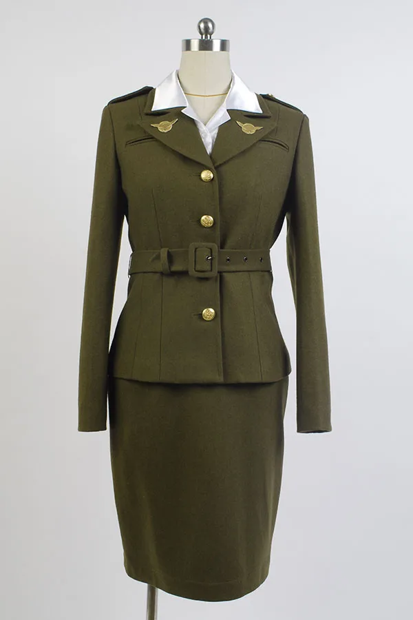 Капитан для косплея первого агента Пегги Картер костюм карнавальный на Хэллоуин