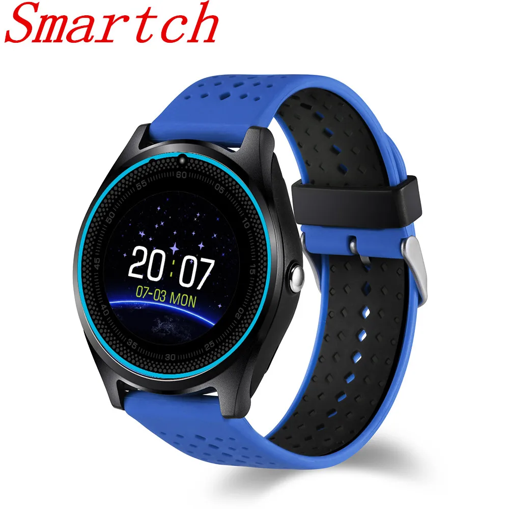 Smartch Bluetooth Смарт часы V9 наручные с камерой шагомер Здоровье Спорт MP3 Micro SIM TF карта 2G