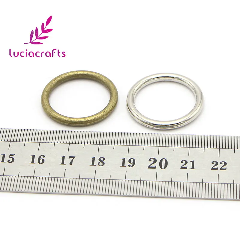 Lucia crafts, 10 шт., серебро/бронза, 20 мм, металлическое кольцо, соединительное кольцо, пряжки для обуви, сумки, пряжки для ремня, аксессуары для шитья, G1128
