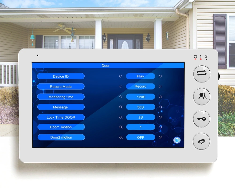 Video Intercom Doorbell Wired 7" Video Door Phone 1000TVL Doorbell Camera with IR Night Vision for Home Security Door Intercom
