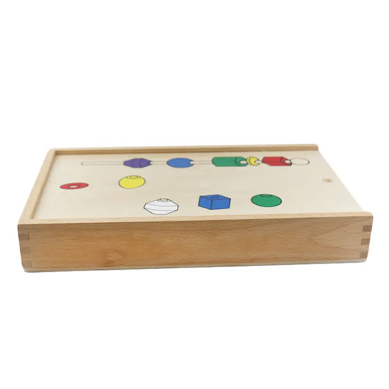 Деревянные раннего образования Монтессори математические игрушки бисером игры