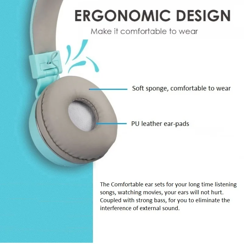 Наушники с тяжелыми басами микрофоном и регулировкой громкости проводная
