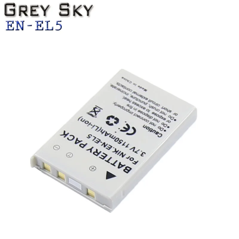 2 шт 3,7 V 1150 мА/ч, EN-EL5 RU EL5 ENEL5 Батарея+ ЖК-дисплей USB Зарядное устройство для цифровой камеры NIKON Coolpix P530 P520 P510 P100 P500 P5100 P5000 P6000