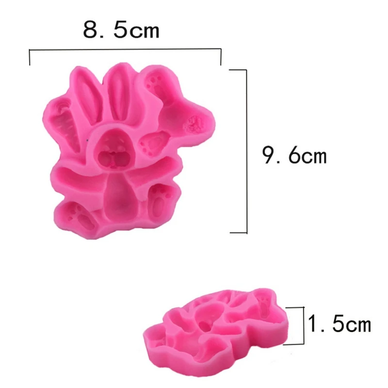 3D кролик Пасхальный силиконовая форма для кексов Топпер искусственное печенье