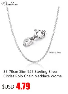 1"-28" стерлингового серебра 925 круги Rolo Chain Цепочки и ожерелья Для женщин Девушка Италия Jewelry Kolye ожерелье collane колье кеттинг sieraden