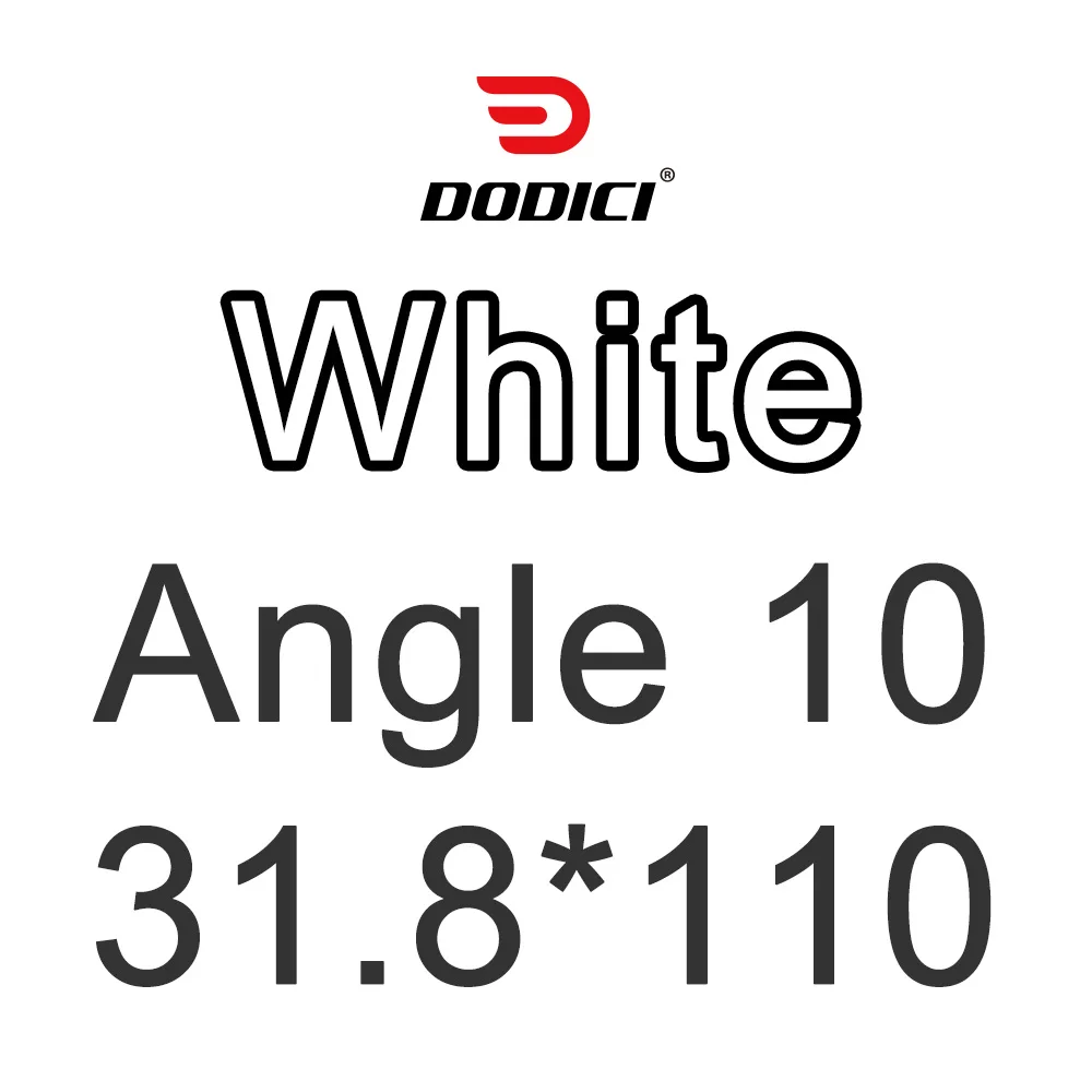 White 110mm DODICI Pro углеродного волокна MTB велосипедный вынос руля зажим для руля 31,8 мм карбоновый Дорожный велосипед Велоспорт 10 градусов 80/90/100/110/120 мм - Цвет: White 110mm