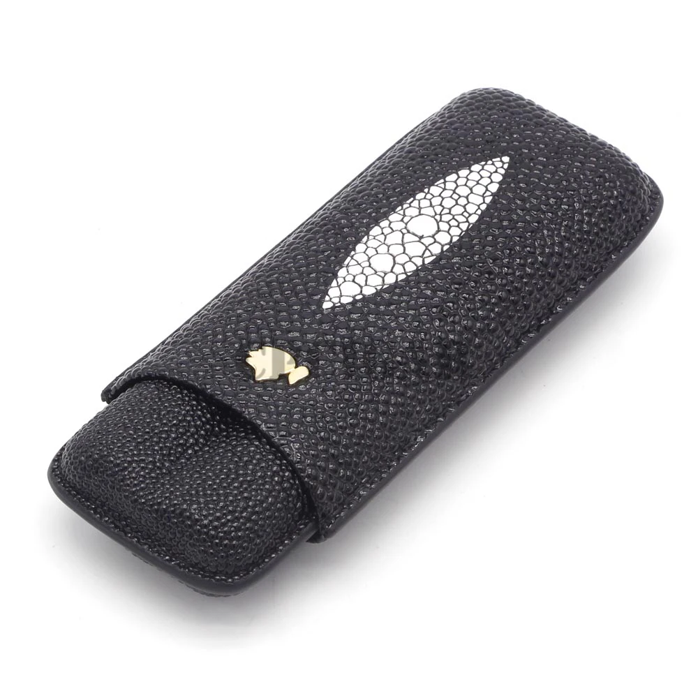 D2 COHIBA кожаный чехол для сигар аксессуары для сигар Карманный кожаный чехол 3 подставка для пробирок портативный хьюмидор Пуро коробка - Цвет: D2