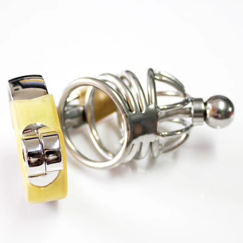 Замок для пениса нержавеющая сталь Запираемая клетка кольцо Мужской Пояс