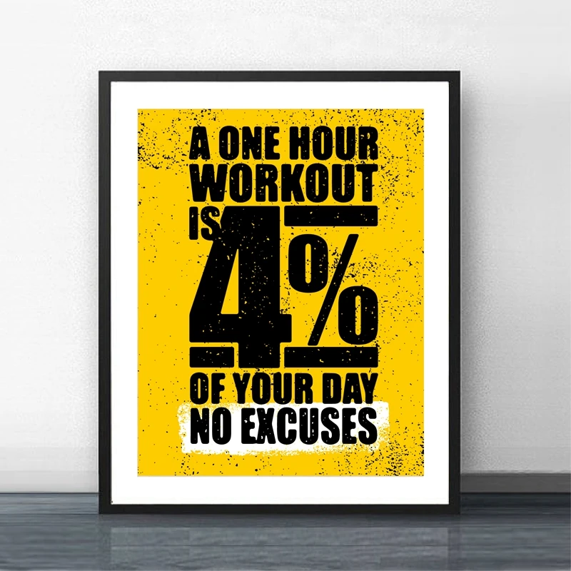 Тренировки и фитнес мотивация цитаты принты для тренажерного зала настенные