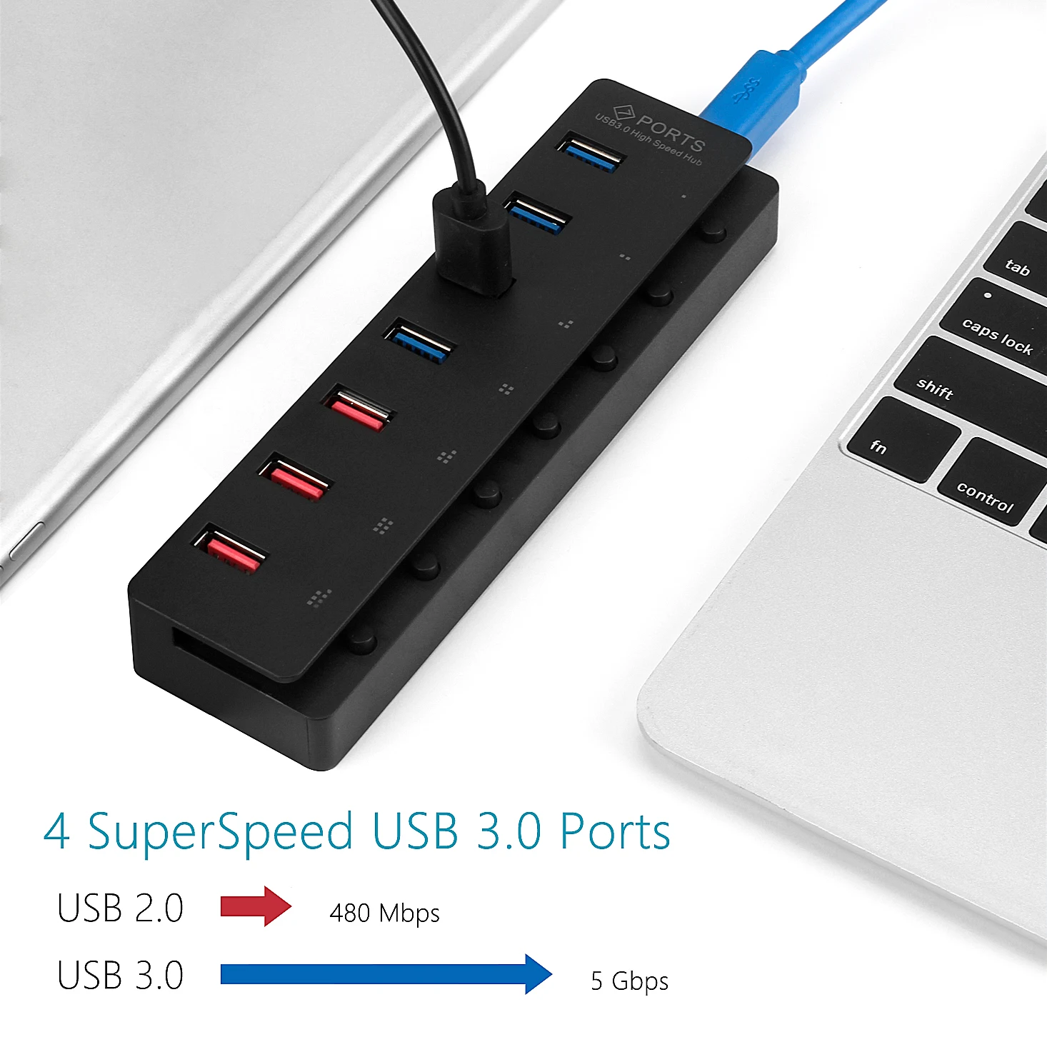 Док станция USB 3 0 4 Порты USB3.0 Зарядное устройство с выходом 5V 5A Мощность адаптер