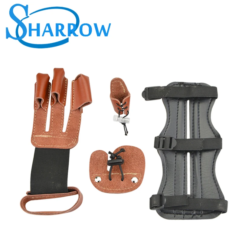 

1set Archery Cow Leather Protect The Limbs, Arms And Chest For Outdoor Hunting Shooting Target Accessories Strap Hunting Protect