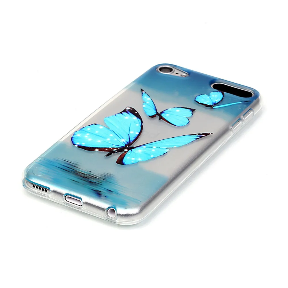 Для Apple iPod Touch 5 Coque Случай Мода Летающая Девочка Дует одуванчик Окрашенные Мягкая