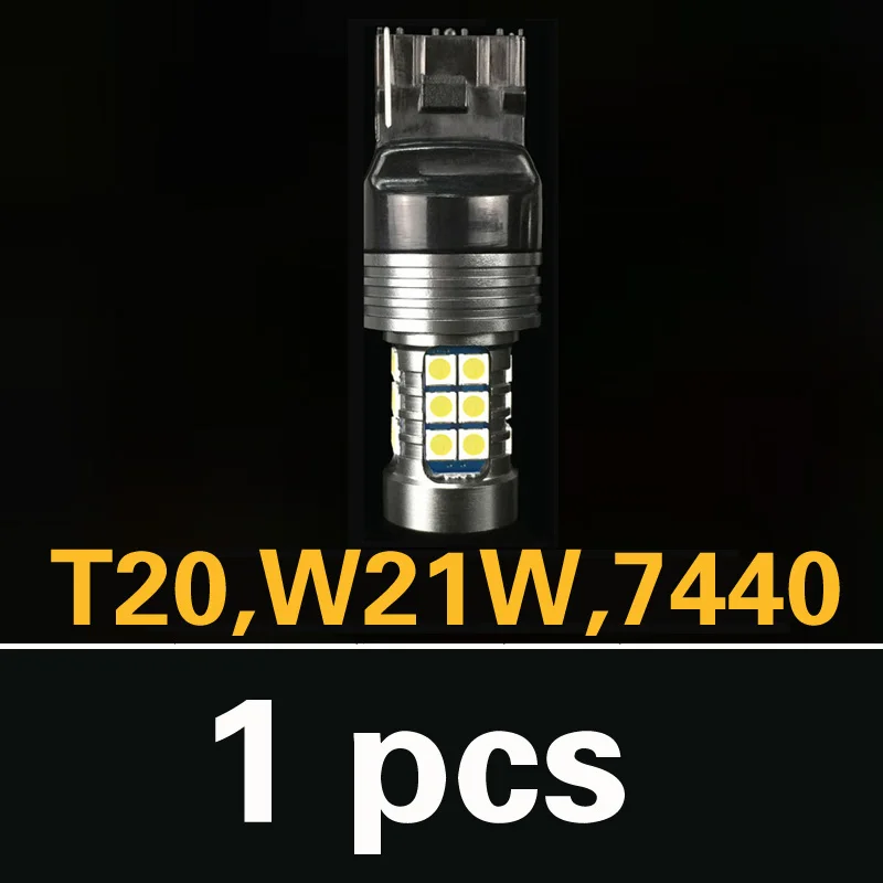 T20 W21W 7440 1 шт. Автомобильный светодиодный Фары заднего хода Canbus лампа W16W T15 P21W BA15S W21W для Audi A4 b8 A3 8p 8l A6 Q5 A1 A5 80 TT Q3 R8 B6 A5 S5 S6 - Испускаемый цвет: T20 W21W 7440