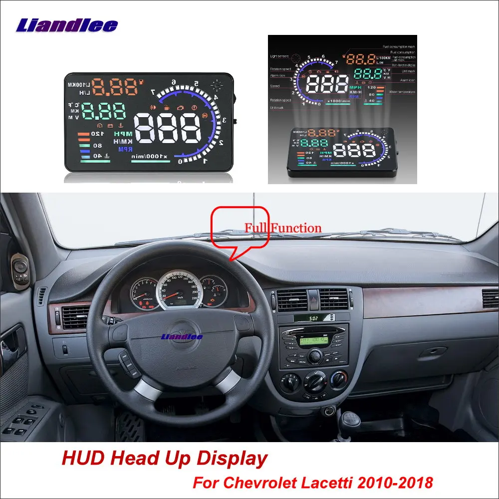 Полнофункциональный автомобильный проекционный дисплей Liandlee HUD для Chevrolet Lacetti 2010