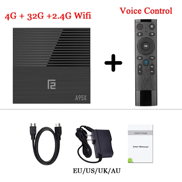 A95X F2 Smart tv Box Android 9,0 4 Гб 64 Гб Amlogic S905X2 4K Wifi Google Play Netflix телеприставка медиаплеер Android Box 9,0 - Цвет: 32G 2.4GWifi Voice
