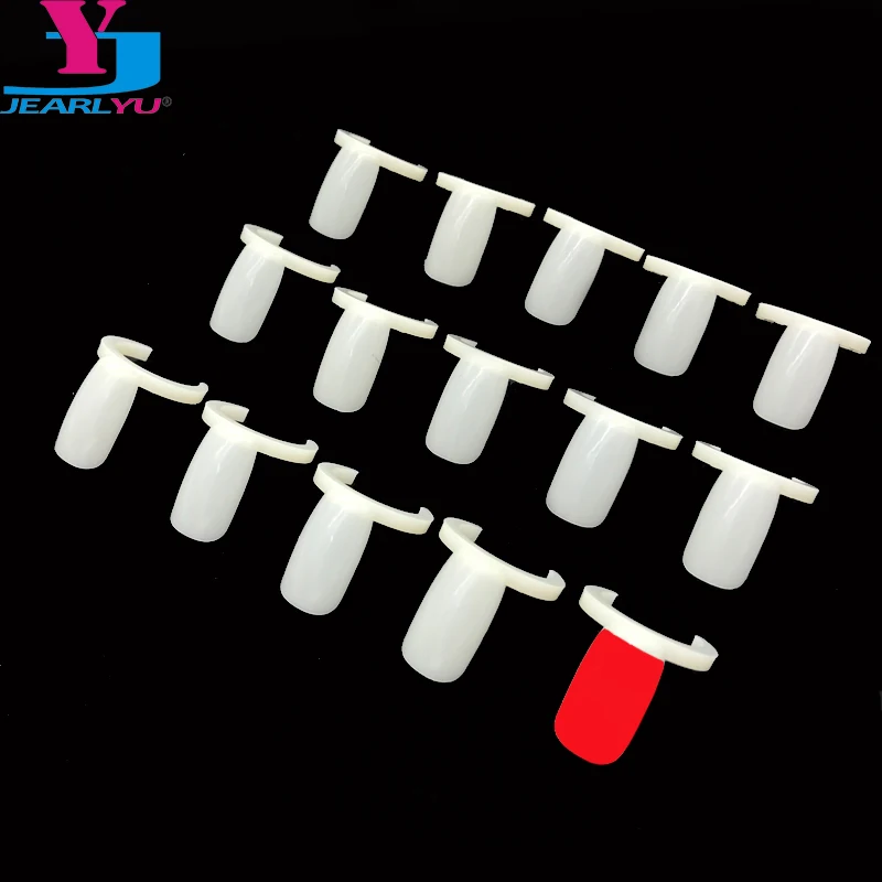 

50 Pcs Tips Fake Nail Ring Board Practice Ring Natural Full Cover False Nails Nail Polish Color Display Sample Nail Art Tools
