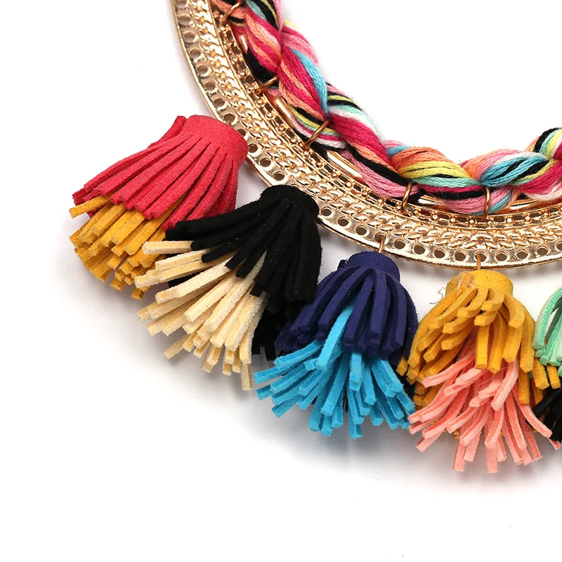 Женское Ожерелье в этническом стиле с кисточками и цветами | Украшения
