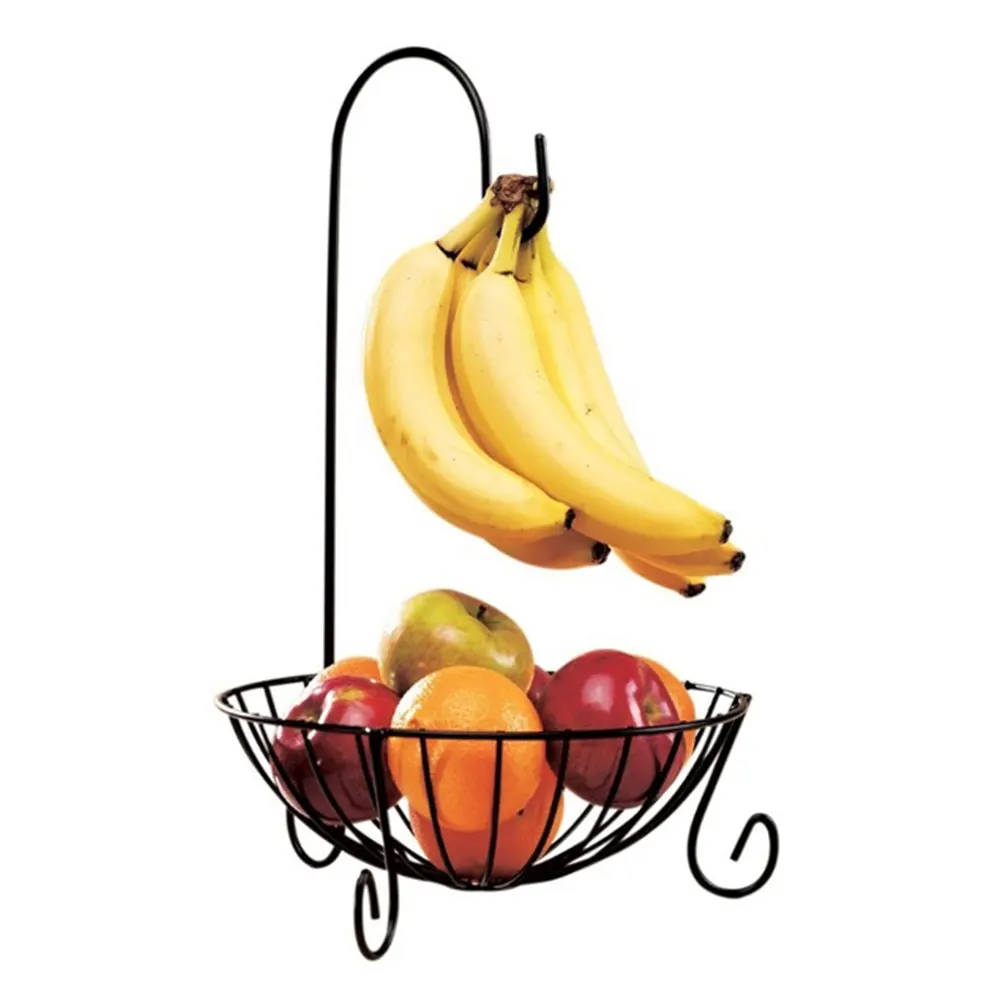 

Practical Tableware Metal Fruit Basket Detachable Banana Hanger Storage Tools