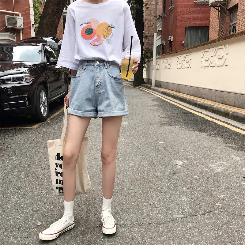 Alien Kitty Корея Шикарная новая летняя Кнопка летающие карманы Повседневная простая