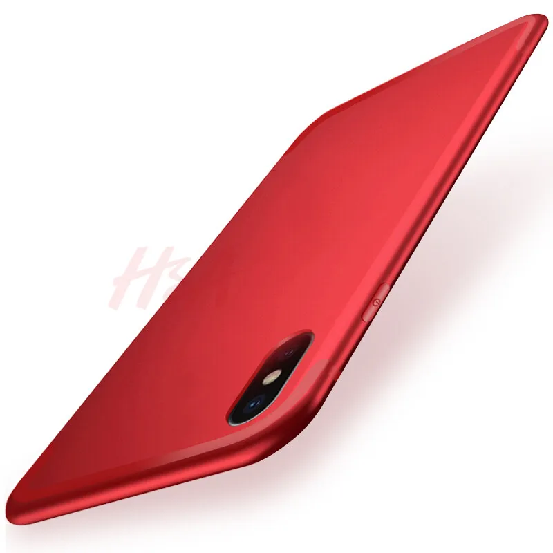 Красный H& A Роскошный чехол s для iPhone XS Max чехол XS XR X 10 силиконовый чехол для Apple iPhone XSmax мягкие чехлы из ТПУ протектор - Цвет: Красный