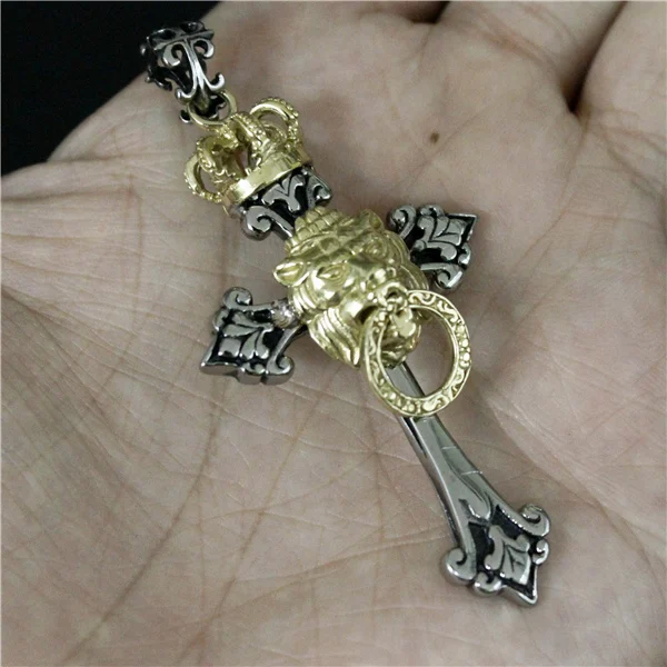 Подвеска в форме льва и Креста из нержавеющей стали 316L 2016 | Украшения аксессуары