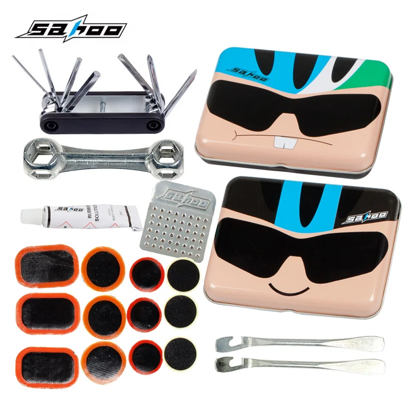 SAHOO велосипед инструменты MTB дорожный для ремонта 7 в 1 складной инструмент