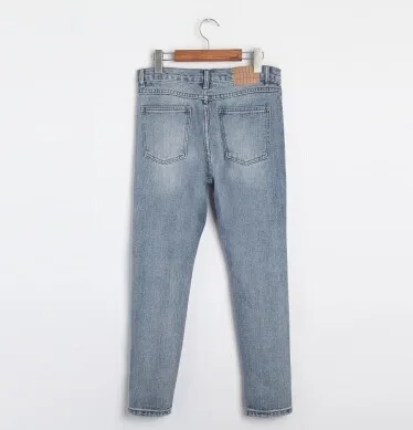 Languid is lazy BF wind hole do old loose jeans trousers |