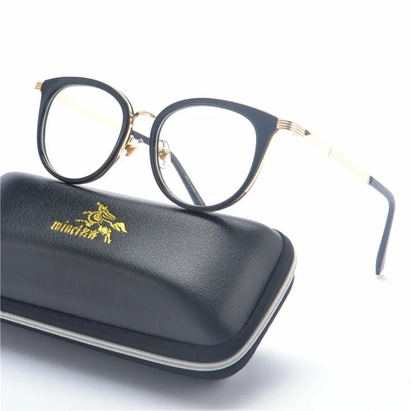 MINCL Женская оправа для очков брендовая мужская металлическая винтажная