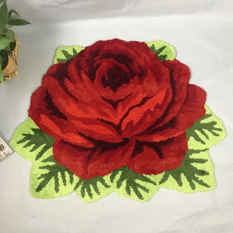 Акриловая красная роза art коврик для спальни/прикроватные искусство 3D ковер с романтичной розой австралийская розовый коврик для ванной гостиная Холл гостиной пол ковер