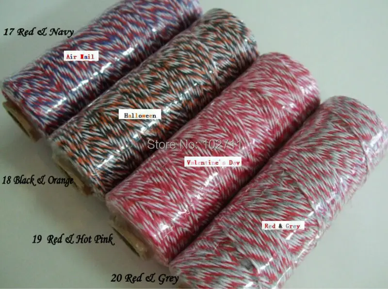 Низкие! веревка из натурального хлопка 4ply(100 ярдов) 1 шт. тонкие Bakers шпагат цвет веревка для выпечки Аква мята золото хлопковая нить цвет