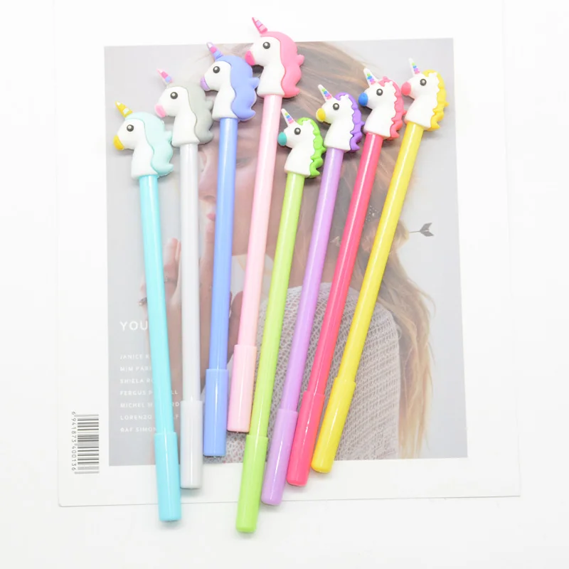 60 шт./лот гелевая ручка Caneta Kawaii Lapices Jel Kalem Unicorn школьные принадлежности