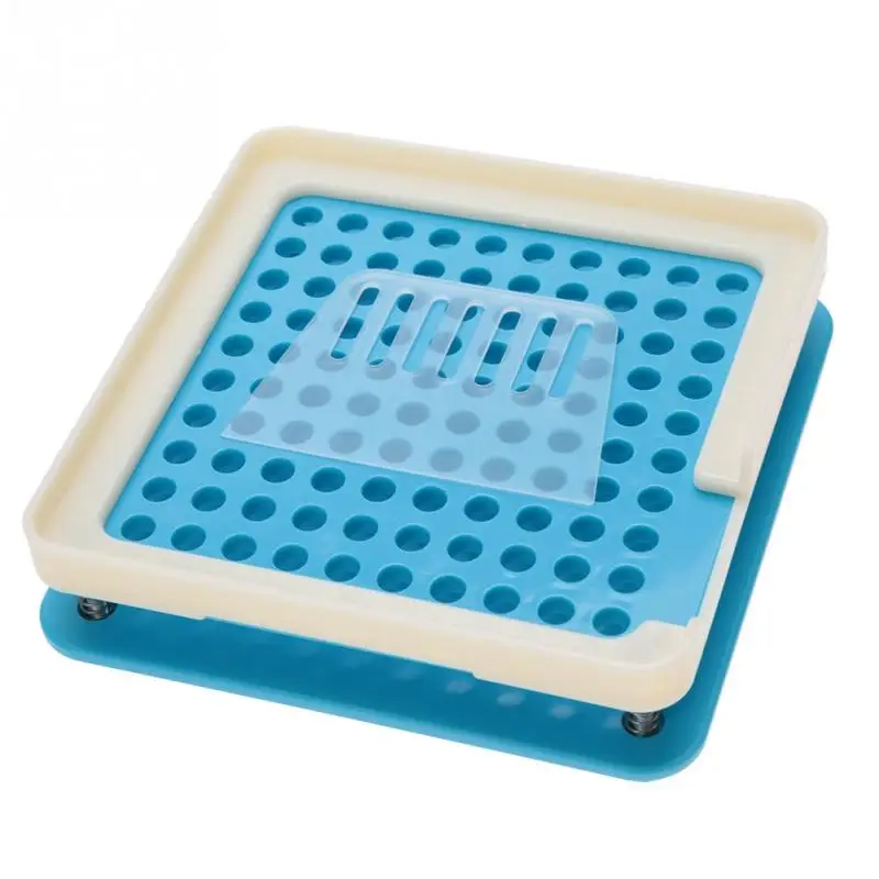 English Edition 0 New 2 Types 100 Holes Manual Capsule Filler Maker Powder Filler Plate Professional Plastic DIY Filling Manual Machine Tool - Цвет: English Edition 0