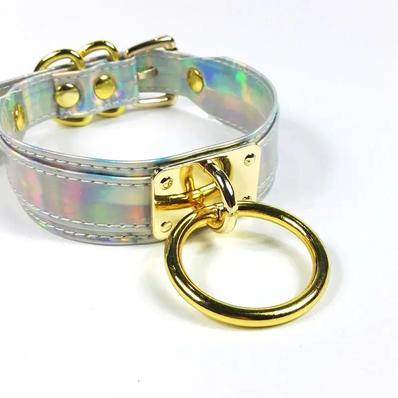 Женское колье из искусственной кожи круглое в стиле Харадзюку золотистого