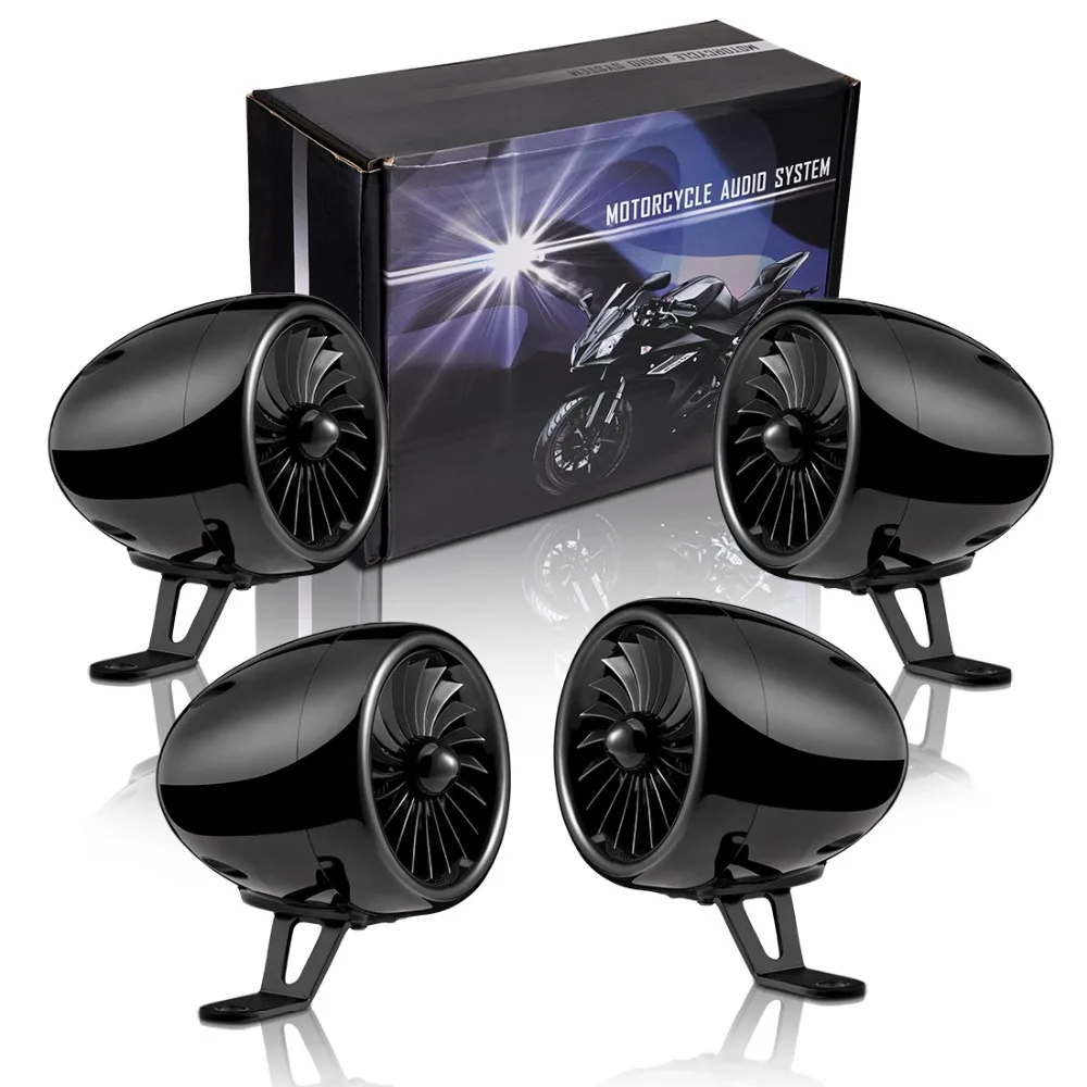 ATV UTV черный 1000W 4 шт./компл. усилитель Bluetooth мотоцикл стерео Динамик Водонепроницаемый усилитель аудио Системы FM Стандартный