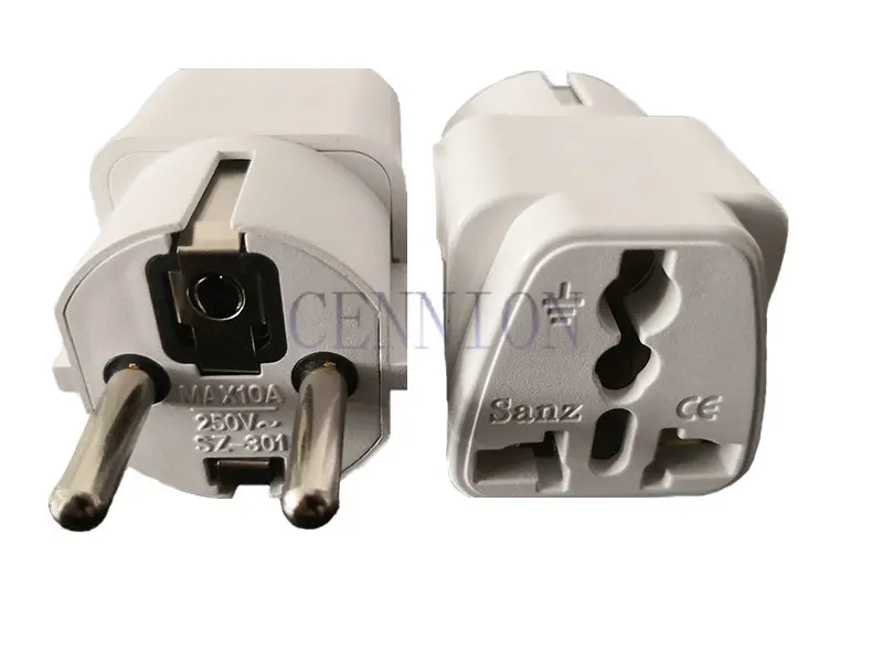 SANZ Elec Pass CE ROHS медь 3Pin настоящая напольная вешалка UK AU US to EU DE FR AC розетка вилка дорожный переходник, преобразователь