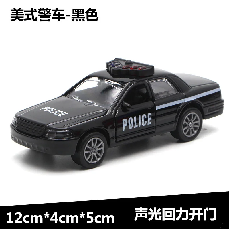 05MS 110 black 1:36 Масштаб пожарная машина полицейский автомобиль металлическая машина оттяните назад литье под давлением модель игрушки автомобиль игрушки для детей hotwheeling - Цвет: 05MS 110 black