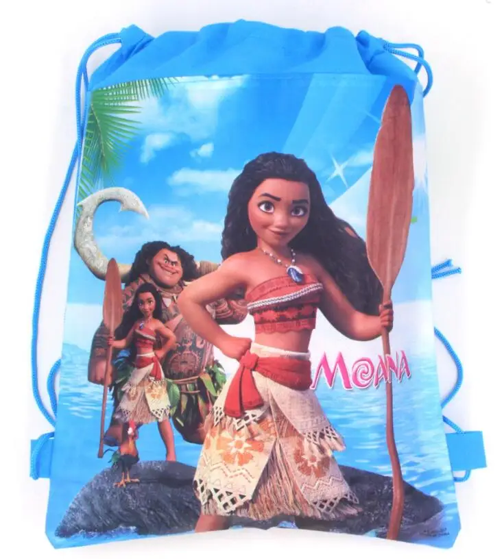 12 шт. Oceana Моана Тролли Мак девушки мультфильм дети шнурок рюкзак школы дорожные