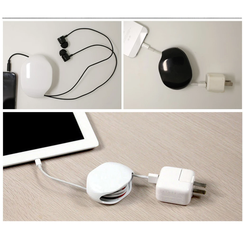 2 Упакованные USB кабель менеджер шнур ПЭ чехол для наушников катушка сматыватель