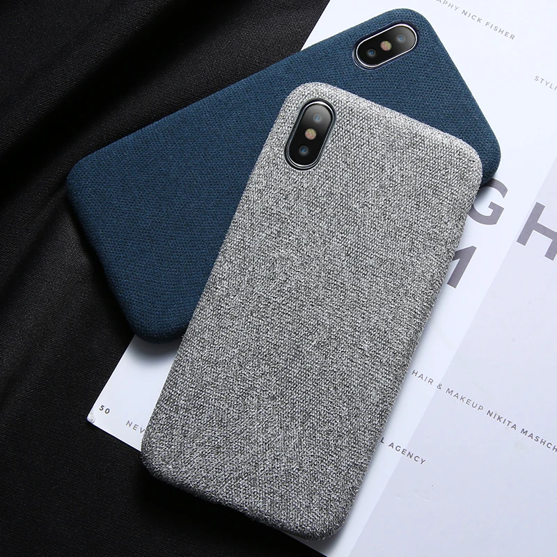 FLOVEME Silicone Ultra Thin Case For iPhone X 10 XR XS Max Soft Cloth Texture 7 8 Plus 6 6S Cover |