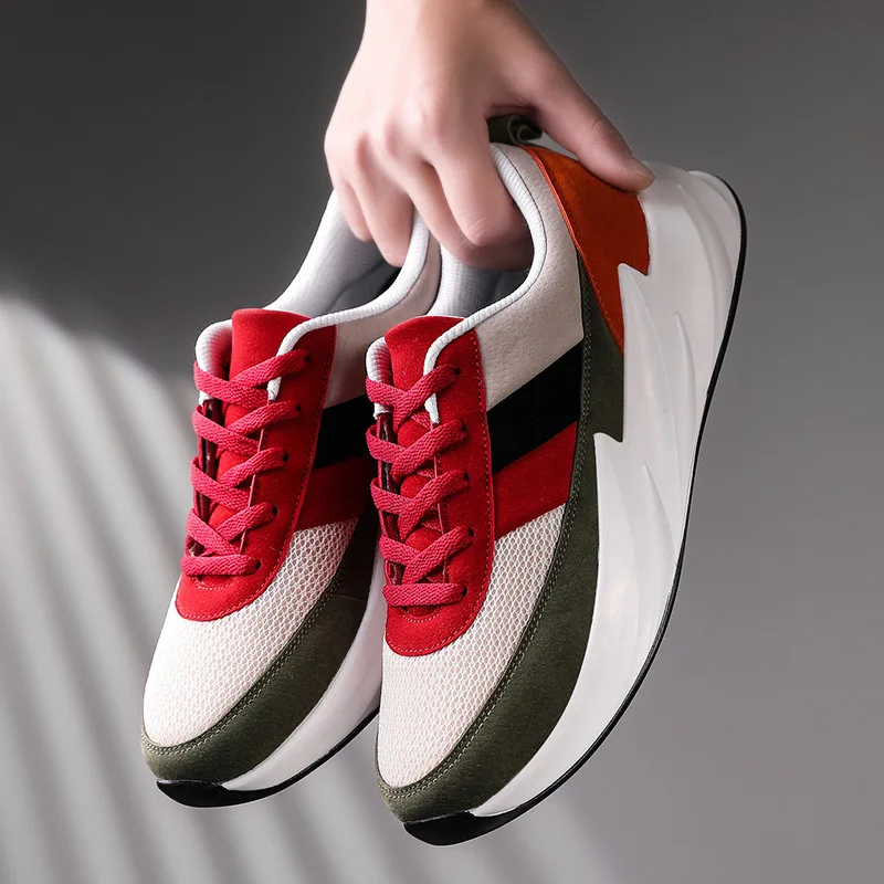 Мужская разноцветная спортивная обувь легкие кроссовки для бега дышащие