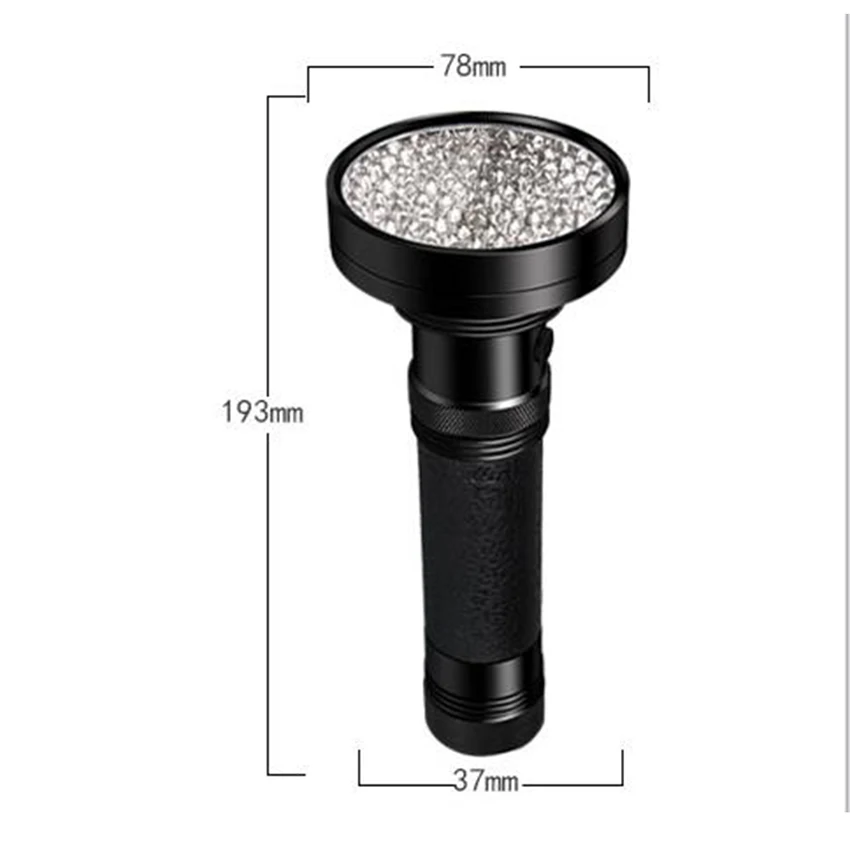 100 светодиодный фонарик 395nm Ультрафиолетовый фонарь лампа Blacklight детектор AA