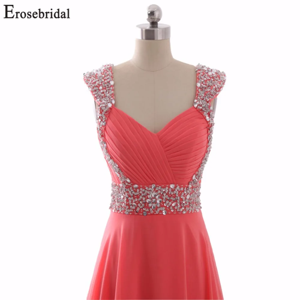 2017 ТРАПЕЦИЕВИДНОЕ вечернее платье без рукавов с квадратным воротником и бисером